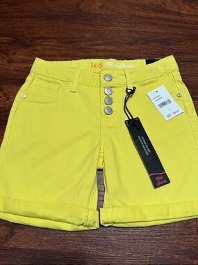 Lee Bright Yellow Button-Front Jean Shorts